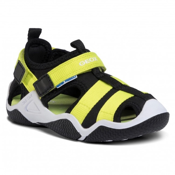 Geox Other - Geox Kids Toddler Black Lime Green Velcro Sandals 10.5